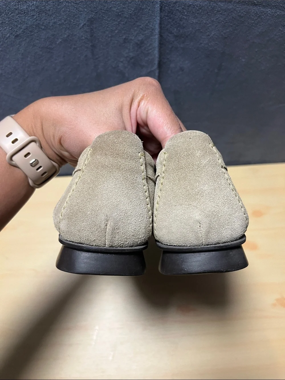 Cole Haan Country Suede Women Size 10 B Moc Toe Driving Shoes Beige Old Money